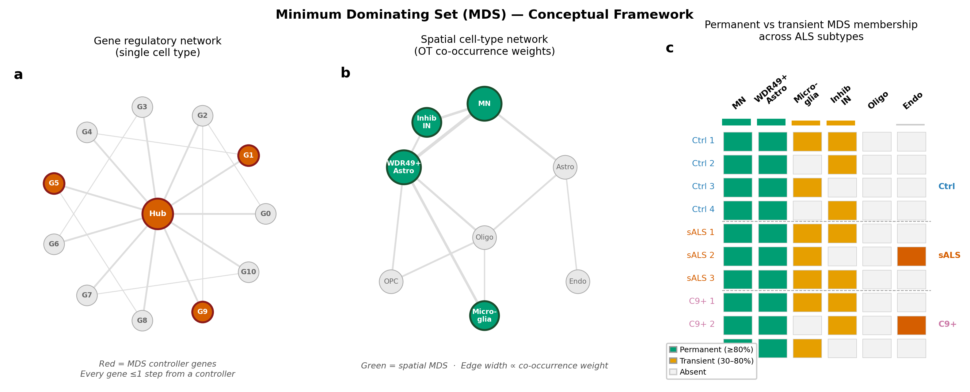 Minimum Dominating Set conceptual framework